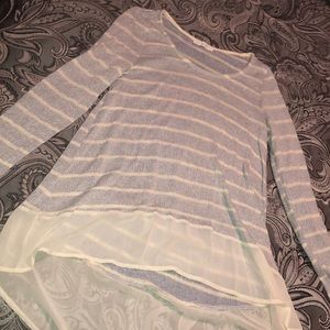 Lush sheer and knitted sweater